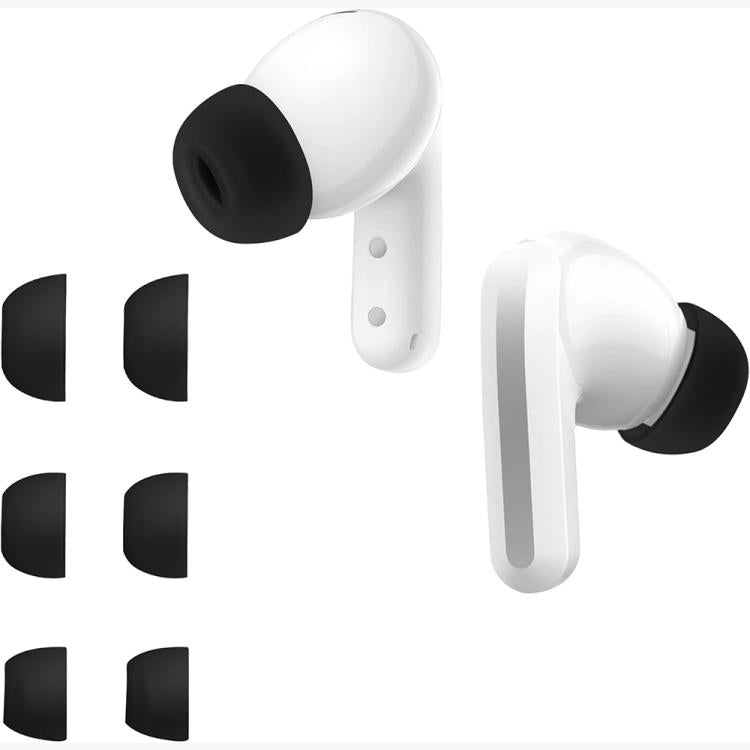 XDcase 3 Pairs Replacement Silicone Ear Tips Kit, S/M/L Size, Cleaning Brush Color Random, For Redmi Buds 6 Pro / 5 Pro / 5