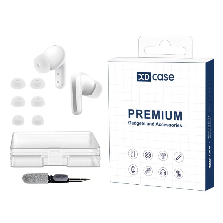 XDcase 3 Pairs Replacement Silicone Ear Tips Kit, S/M/L Size, Cleaning Brush Color Random, For Redmi Buds 6 Pro / 5 Pro / 5