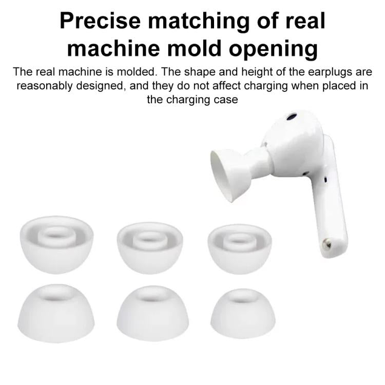 XDcase 3 Pairs Replacement Silicone Ear Tips Kit, S/M/L Size, Cleaning Brush Color Random, For Huawei FreeBuds Pro 5 / 4 / 3 / 2, For Huawei FreeBuds 6i / 5i / 4i