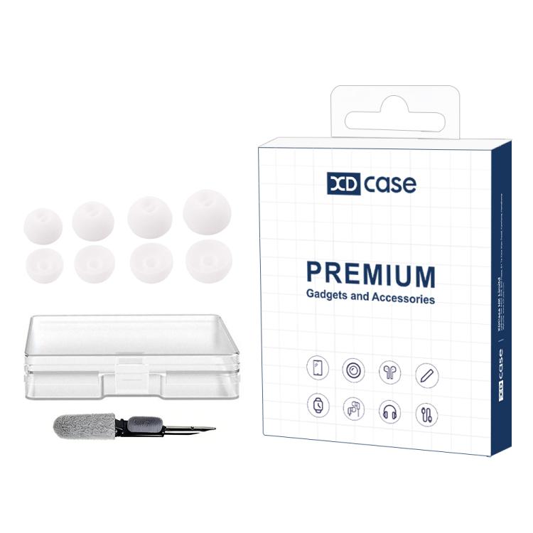 XDcase 4 Pairs Replacement Silicone Ear Tips Kit, XS/S/M/L Size, Cleaning Brush Color Random, For Sennheiser Momentum In-Ear
