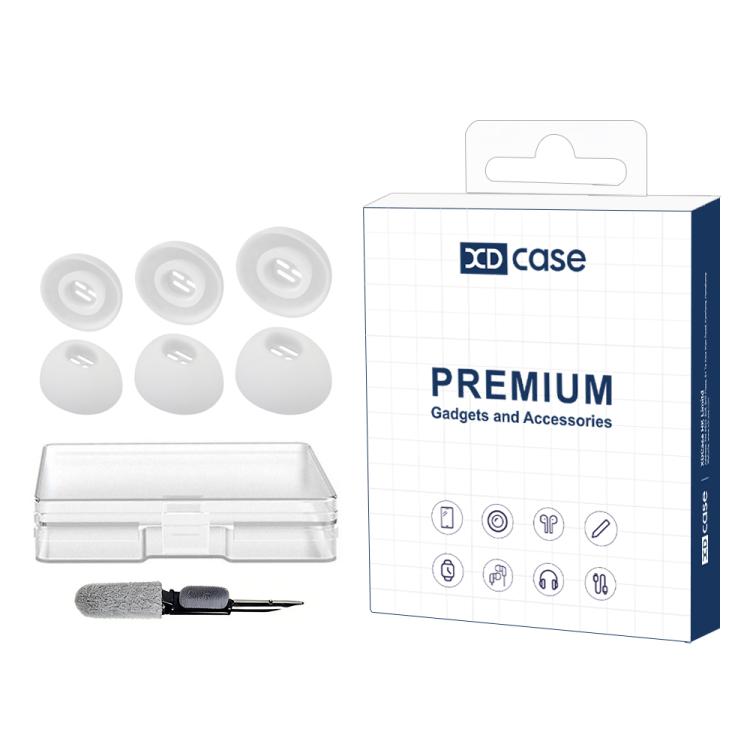 XDcase 3 Pairs Replacement Silicone Ear Tips Kit, S/M/L Size, Cleaning Brush Color Random, For OPPO Enco Free4 / Free3 / Free2, For OPPO Enco Air4 Pro / Air3 Pro / Air2 Pro