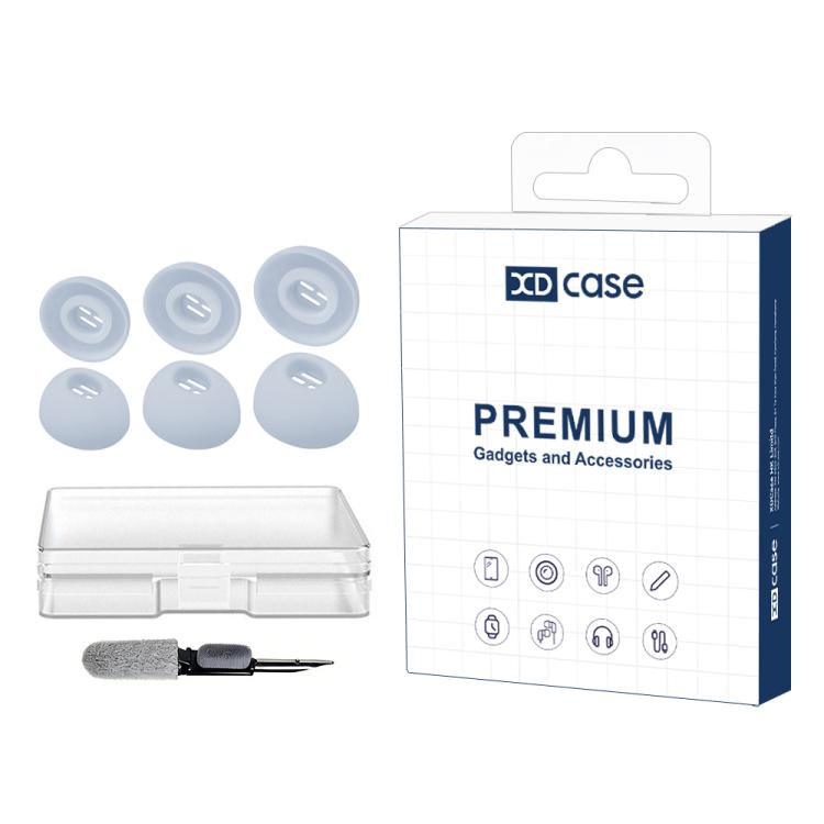 XDcase 3 Pairs Replacement Silicone Ear Tips Kit, S/M/L Size, Cleaning Brush Color Random, For OPPO Enco Free4 / Free3 / Free2, For OPPO Enco Air4 Pro / Air3 Pro / Air2 Pro