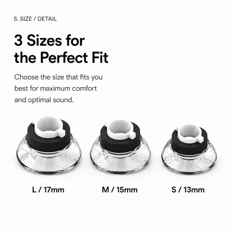 XDcase 6pcs / Set Replacement TPU Ear Tips & Sponge Kit, S Size, S Size