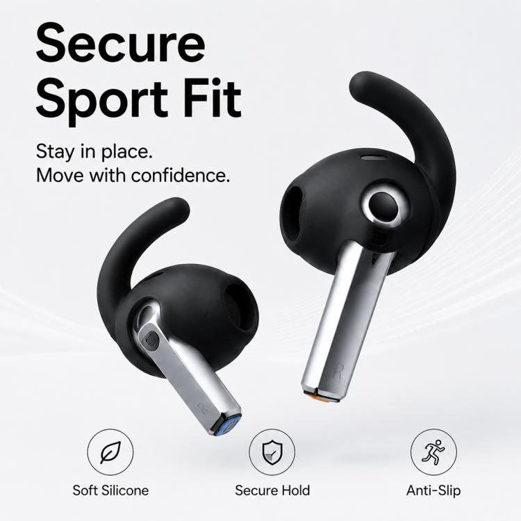 XDcase 3 Pairs Silicone Anti-slip Sports Ear Caps with Storage Case & Carabiner, For Galaxy Buds3 / 3 Pro