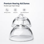 XDcase 6 Pairs Silicone MiniFit Power Domes Kit with Cleaning Tools & Carry Case, L/M/S Size, For Oticon Hearing Aids