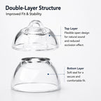 XDcase 6 Pairs Silicone MiniFit Power Domes Kit with Cleaning Tools & Carry Case, L/M/S Size, For Oticon Hearing Aids