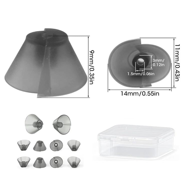 XDcase 10pcs Universal Tulip Design Semi-open RIC Hearing Aid Domes Kit