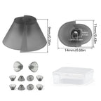 XDcase 10pcs Universal Tulip Design Semi-open RIC Hearing Aid Domes Kit