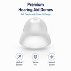 XDcase 6 Pairs Double Layer RIC and Open-Fit Power Domes Kit, L/M/S Size, For ReSound Hearing Aid