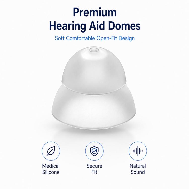 XDcase 6 Pairs Double Layer RIC and Open-Fit Power Domes Kit, L/M/S Size, For ReSound Hearing Aid