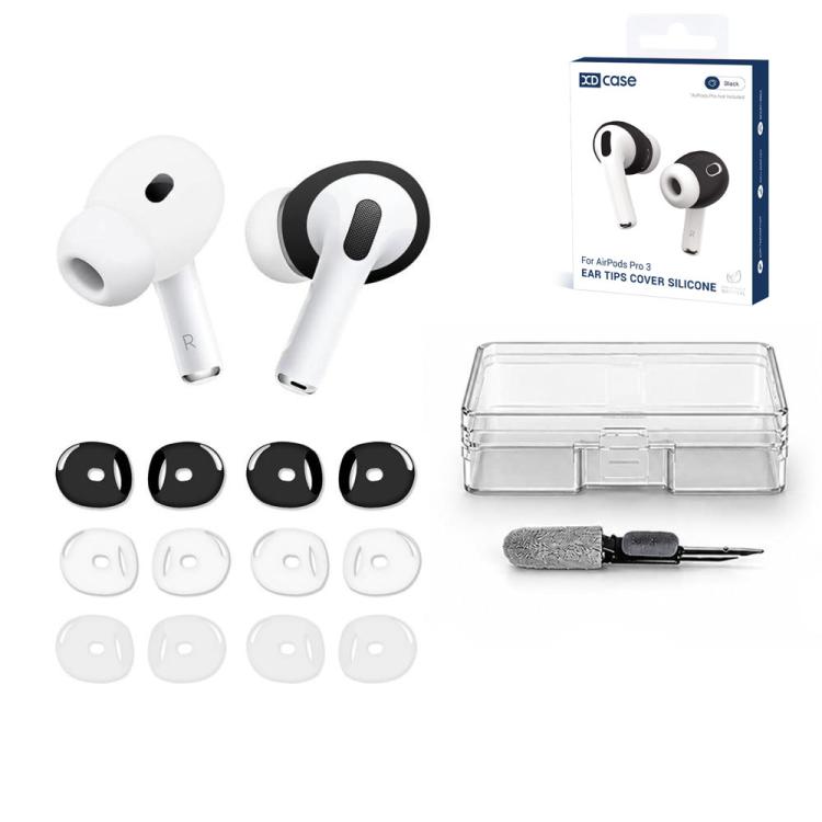 XDcase 6 Pairs Silicone Anti-slip Sports Ear Covers Kit, Cleaning Brush Color Random, For AirPods Pro 3, For AirPods 4, For Apple EarPods