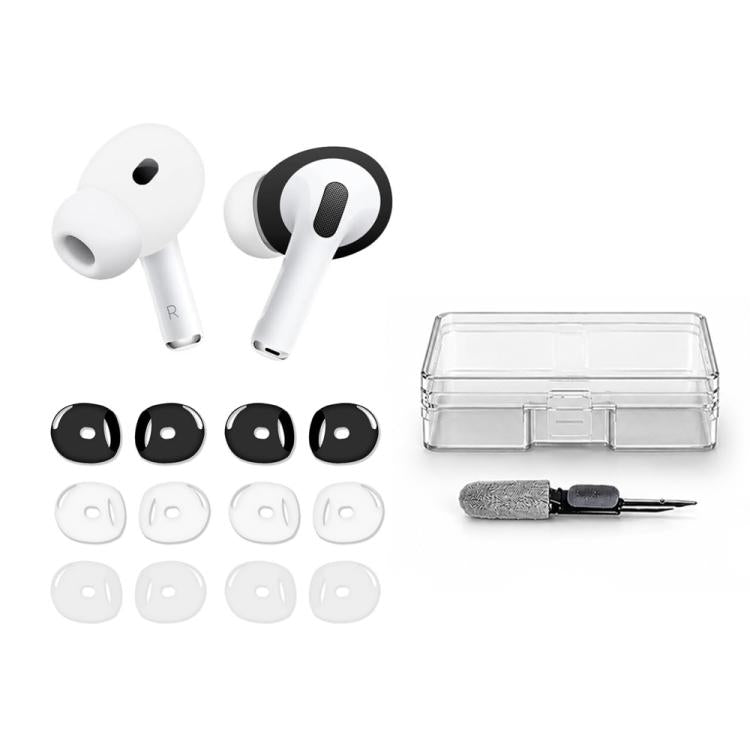XDcase 6 Pairs Silicone Anti-slip Sports Ear Covers Kit, Cleaning Brush Color Random, For AirPods Pro 3, For AirPods 4, For Apple EarPods