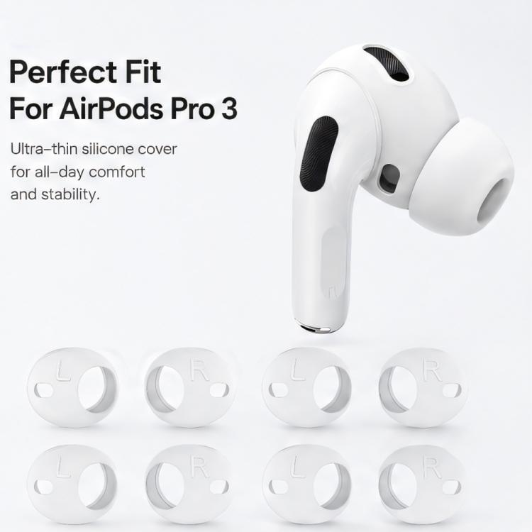 XDcase 6 Pairs Silicone Anti-slip Sports Ear Covers Kit, Cleaning Brush Color Random, For AirPods Pro 3, For AirPods 4, For Apple EarPods