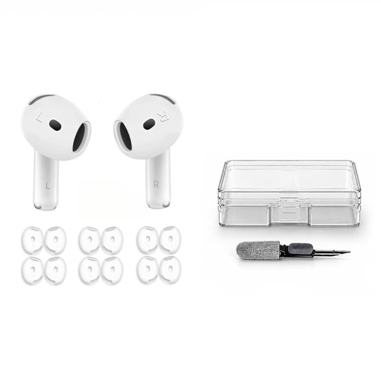 XDcase 6 Pairs Silicone Anti-slip Sports Ear Covers Kit, Cleaning Brush Color Random, For AirPods Pro 3, For AirPods 4, For Apple EarPods