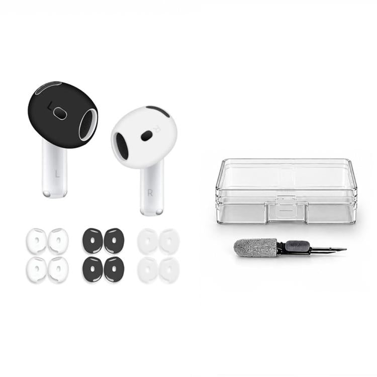 XDcase 6 Pairs Silicone Anti-slip Sports Ear Covers Kit, Cleaning Brush Color Random, For AirPods Pro 3, For AirPods 4, For Apple EarPods