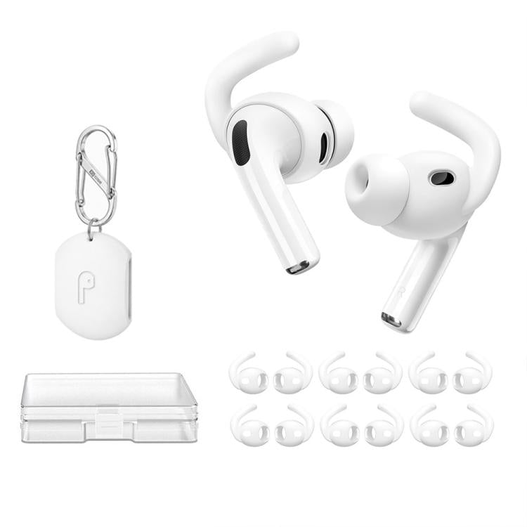 XDcase 6 Pairs Silicone Anti-slip Sports Ear Covers with Storage Case & Carabiner, For AirPods Pro 3