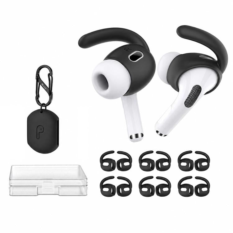 XDcase 6 Pairs Silicone Anti-slip Sports Ear Covers with Storage Case & Carabiner, For AirPods Pro 3