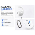 XDcase 6 Pairs Silicone Anti-slip Sports Ear Covers with Storage Case & Carabiner, For AirPods Pro 3