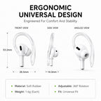 XDcase 3 Pairs Soft Rubber Anti-slip Sports Ear Hooks, For AirPods 3/2/1 & Pro 3/2/1