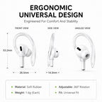 XDcase 3 Pairs Soft Rubber Anti-slip Sports Ear Hooks, For AirPods 3/2/1 & Pro 3/2/1