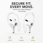 XDcase 3 Pairs Soft Rubber Anti-slip Sports Ear Hooks, For AirPods 3/2/1 & Pro 3/2/1