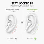 XDcase 3 Pairs Soft Rubber Anti-slip Sports Ear Hooks, For AirPods 3/2/1 & Pro 3/2/1