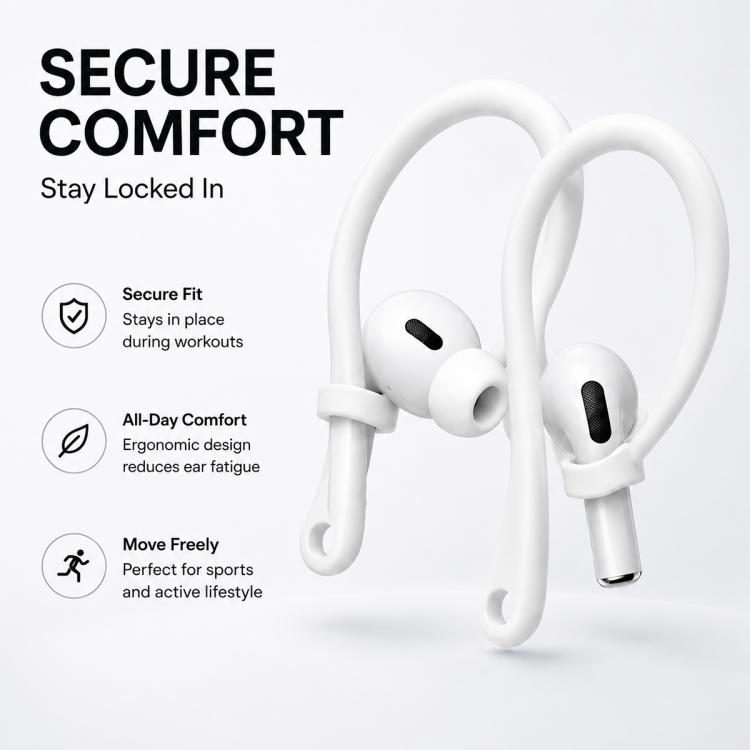 XDcase 3 Pairs Soft Rubber Anti-slip Sports Ear Hooks, For AirPods / Galaxy Buds