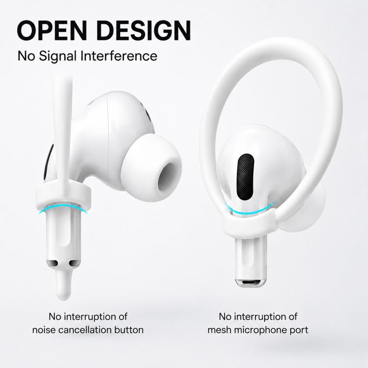 XDcase 3 Pairs Soft Rubber Anti-slip Sports Ear Hooks, For AirPods / Galaxy Buds