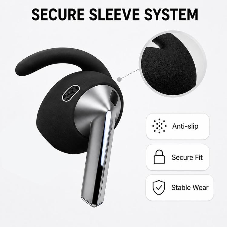 XDcase Silicone Sports Anti-Slip Ear Covers & Ear Hooks & Anti-Lost Strap Combo Set, For Galaxy Buds4, For Galaxy Buds3 Pro, For Galaxy Buds3