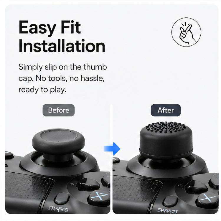 XDcase 8pcs Silicone Anti-Slip Joystick Cap Stackable Cover for PS5 / PS4 / PS3 / Switch Pro / Xbox one / Xbox 360 Gamepad
