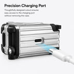 XDcase Suitcase Design PC Hybrid TPU Earphone Case with Holder, For AirPods Pro 3, For AirPods Pro 2 / 1