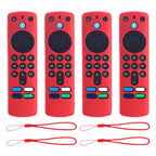 XDcase 4pcs Soft Silicone Protective Case with Mini Strap, For Amazon Alexa Voice Remote 3rd Gen