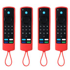 XDcase 4pcs Thickened Soft Silicone Protective Case with Mini Strap, For Amazon Alexa Voice Remote Gen 3/2/1