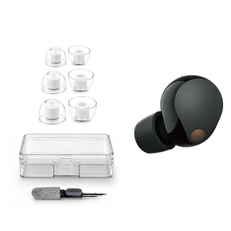 XDcase 3 Pairs Replacement Silicone Ear Tips Kit, S/M/L Size, Cleaning Brush Color Random, For Sony WF-1000XM6/XM5/XM4/XM3