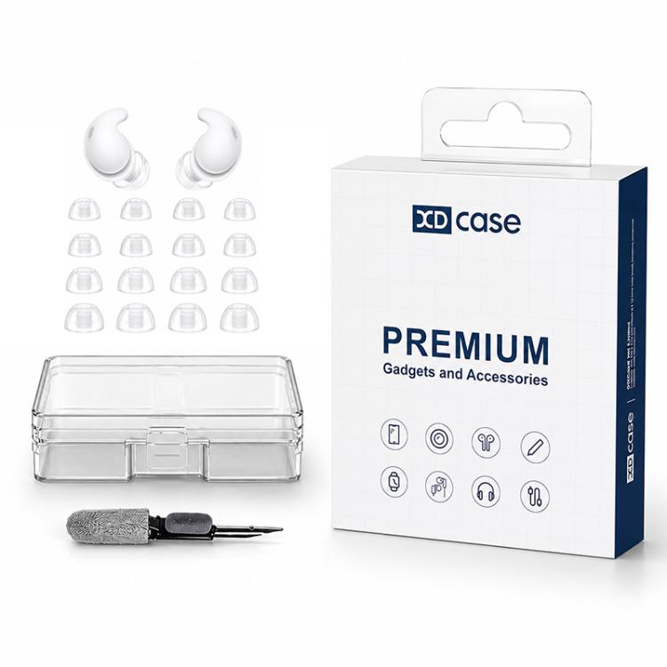 XDcase 8 Pairs Replacement Silicone Ear Tips Kit, XS/S/M/L Size, Cleaning Brush Color Random, For Sony LinkBuds Fit