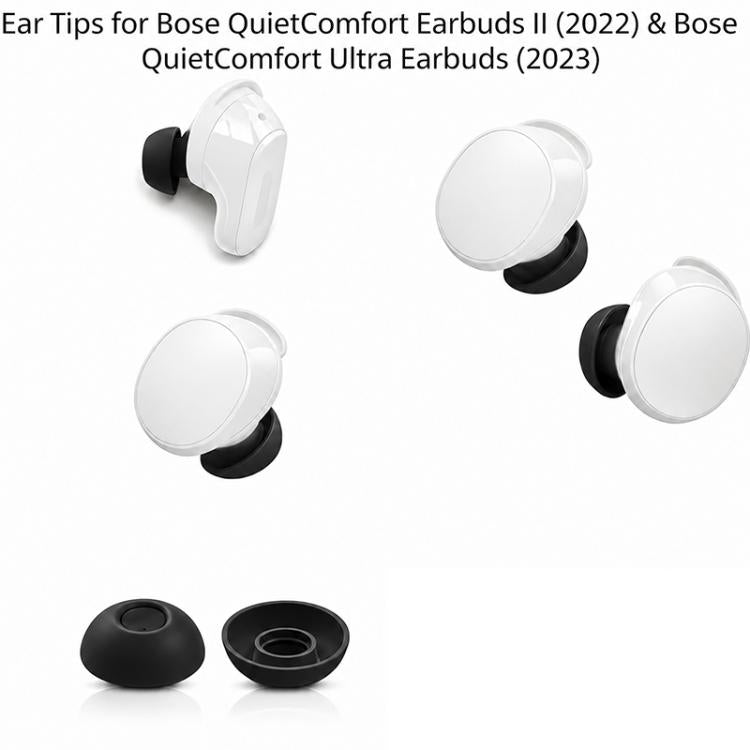 XDcase 3 Pairs Replacement Silicone Ear Tips Kit, S/M/L Size, Cleaning Brush Color Random, Ear Tips