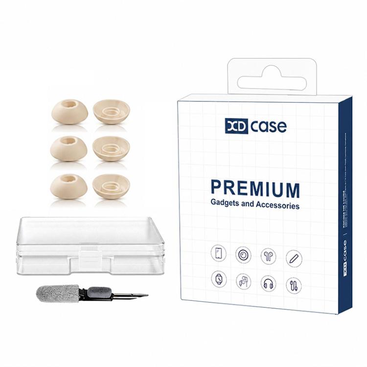 XDcase 3 Pairs Replacement Silicone Ear Tips Kit, S/M/L Size, Cleaning Brush Color Random, Ear Tips