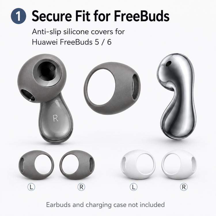 XDcase 6 Pairs Silicone Anti-slip Ear Covers with Storage Case, 6 Pairs