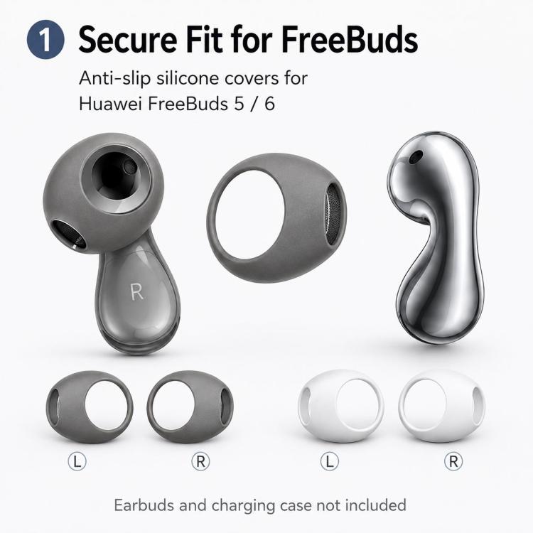 XDcase 6 Pairs Silicone Anti-slip Ear Covers with Storage Case, 6 Pairs