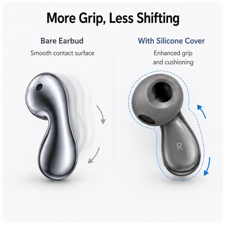 XDcase 6 Pairs Silicone Anti-slip Ear Covers with Storage Case, 6 Pairs
