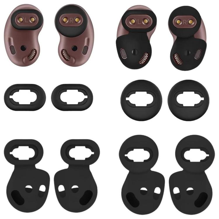 XDcase 10 Pairs Silicone Ear Tips & Ear Hooks Kit, Left & Right S/L Size, Cleaning Brush Color Random, 10 Pairs