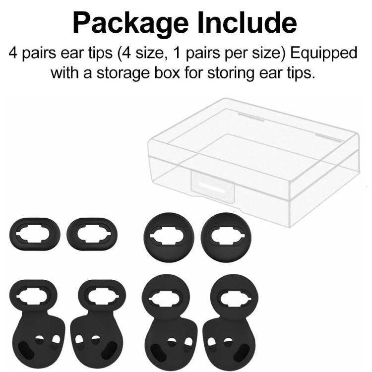 XDcase 10 Pairs Silicone Ear Tips & Ear Hooks Kit, Left & Right S/L Size, Cleaning Brush Color Random, 10 Pairs