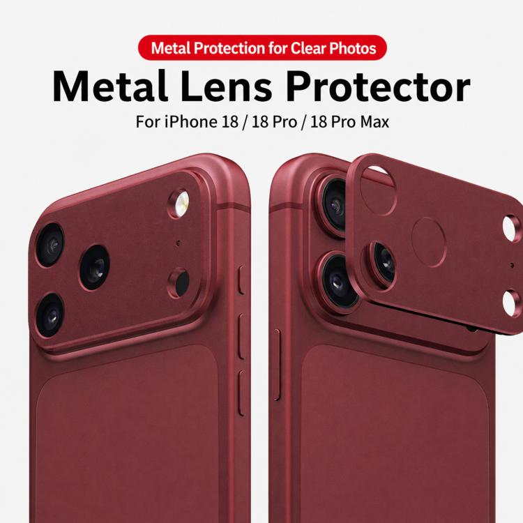 XDcase Metal Flat & Hollow Camera Lens Protector, For iPhone 18, For iPhone 18 Pro, For iPhone 18 Pro Max