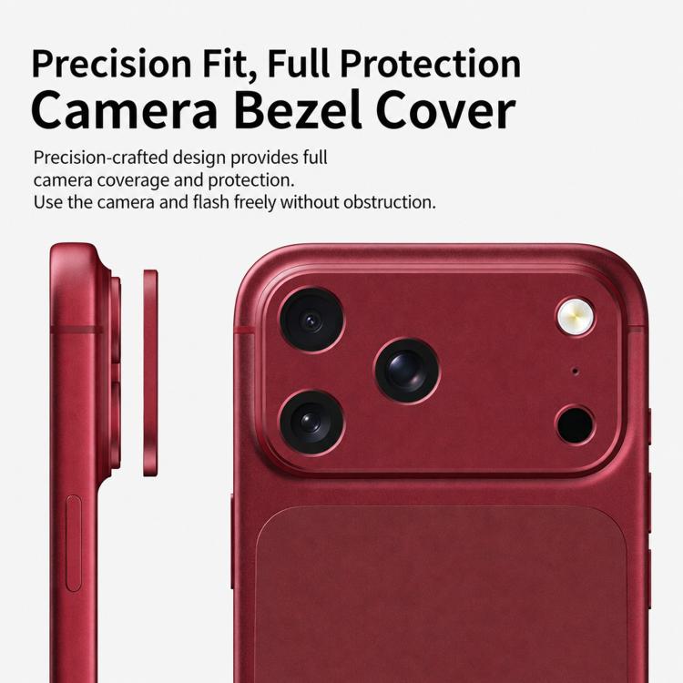 XDcase Metal Flat & Hollow Camera Lens Protector, For iPhone 18, For iPhone 18 Pro, For iPhone 18 Pro Max