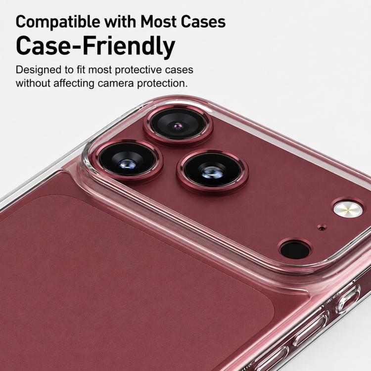 XDcase Titanium Alloy Hollow Camera Lens Protector, For iPhone 18 Pro, For iPhone 18 Pro Max