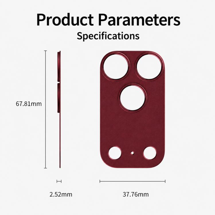 XDcase Titanium Alloy Hollow Camera Lens Protector, For iPhone 18, For iPhone 18 Pro, For iPhone 18 Pro Max