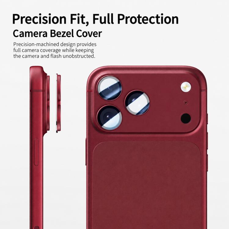 XDcase Armor Full-Coverage Frosted Metal Camera Lens Ring Film, For iPhone 18, For iPhone 18 Pro, For iPhone 18 Pro Max