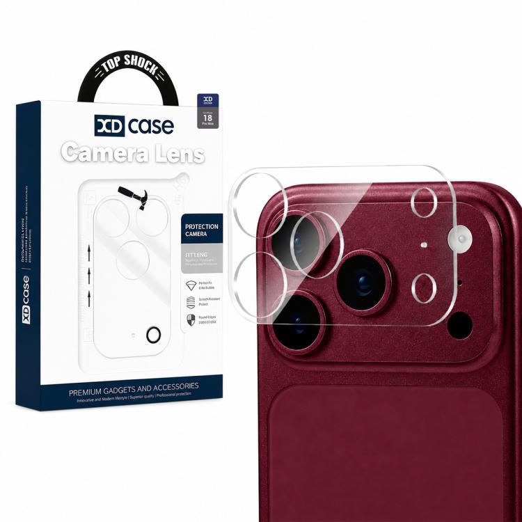 XDcase Transparent Integrated Tempered Glass Camera Film, For iPhone 18 Pro, For iPhone 18 Pro Max
