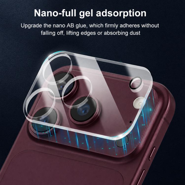 XDcase Transparent Integrated Tempered Glass Camera Film, For iPhone 18 Pro, For iPhone 18 Pro Max