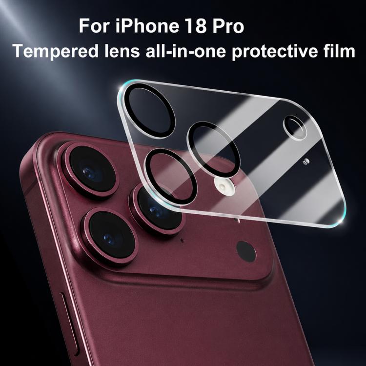 XDcase Silkscreen Integrated Tempered Glass Back Camera Film, For iPhone 18 Pro, For iPhone 18 Pro Max